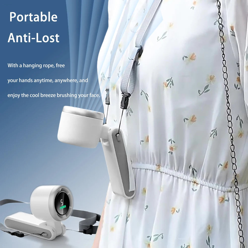 Foldable 180° Mini Neck Fan – Portable Desktop & Outdoor Cooling