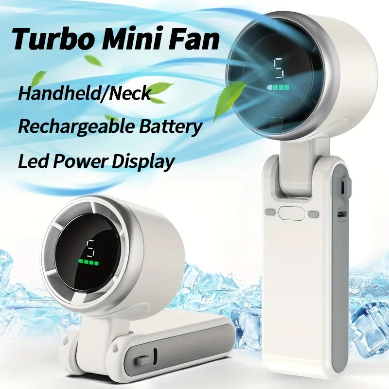 Foldable 180° Mini Neck Fan – Portable Desktop & Outdoor Cooling