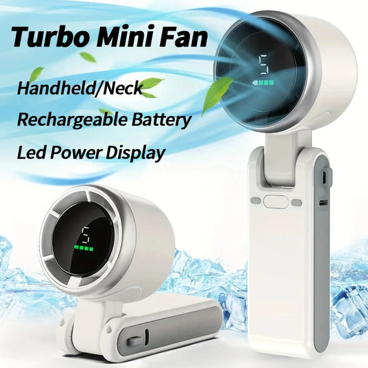 Foldable 180° Mini Neck Fan – Portable Desktop & Outdoor Cooling