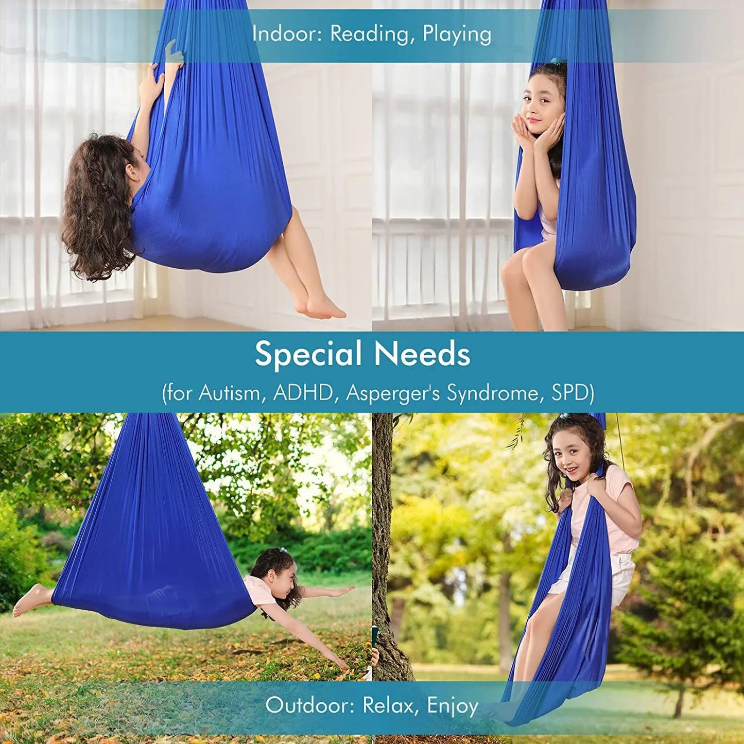 Sensory Calming Swing for Kids – Indoor Therapy Hammock