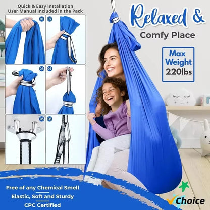 Sensory Calming Swing for Kids – Indoor Therapy Hammock