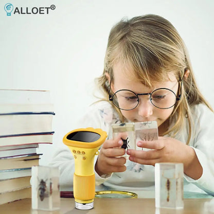 Portable 1000x Digital Microscope – 2" IPS Screen for Kids & Insect Exploration